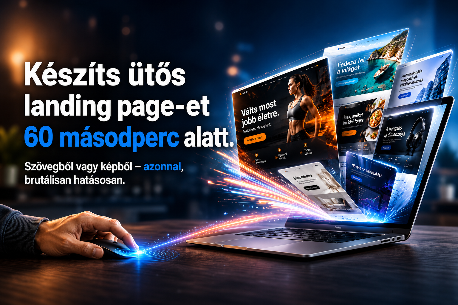 Készíts ütős landing page-et 60 másodperc alatt